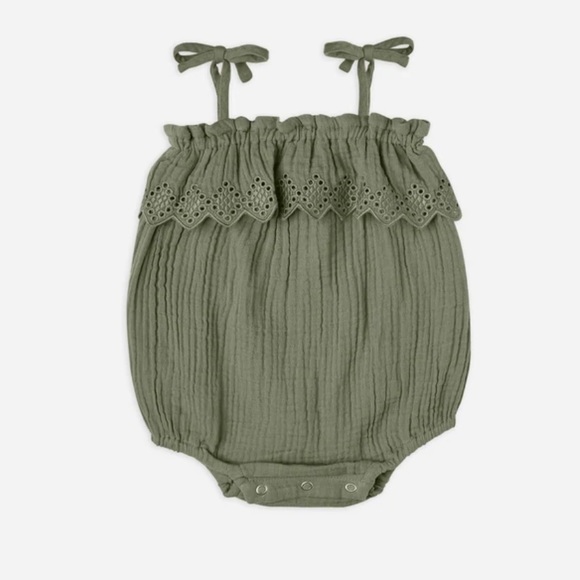 Rylee + Cru Other - 2 for $35! Rylee and Cru Muslin Bubble Romper, Fern